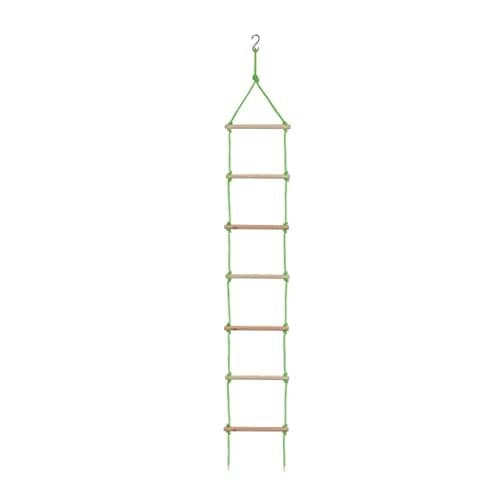 BOFFLE Rope Ladder| Climbing Stairs for Kids | Wooden Scales for Kids for Physical Activity | Indoor Outdoor Games for Kids 3 to 10 Years (Green)