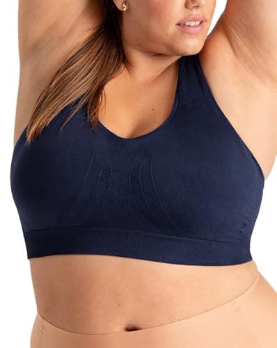 SHAPERMINT Sports Bras for Women - Workout Bras for Women, Plus Size Sports Bra, Workout Tops for Women High Support Navy