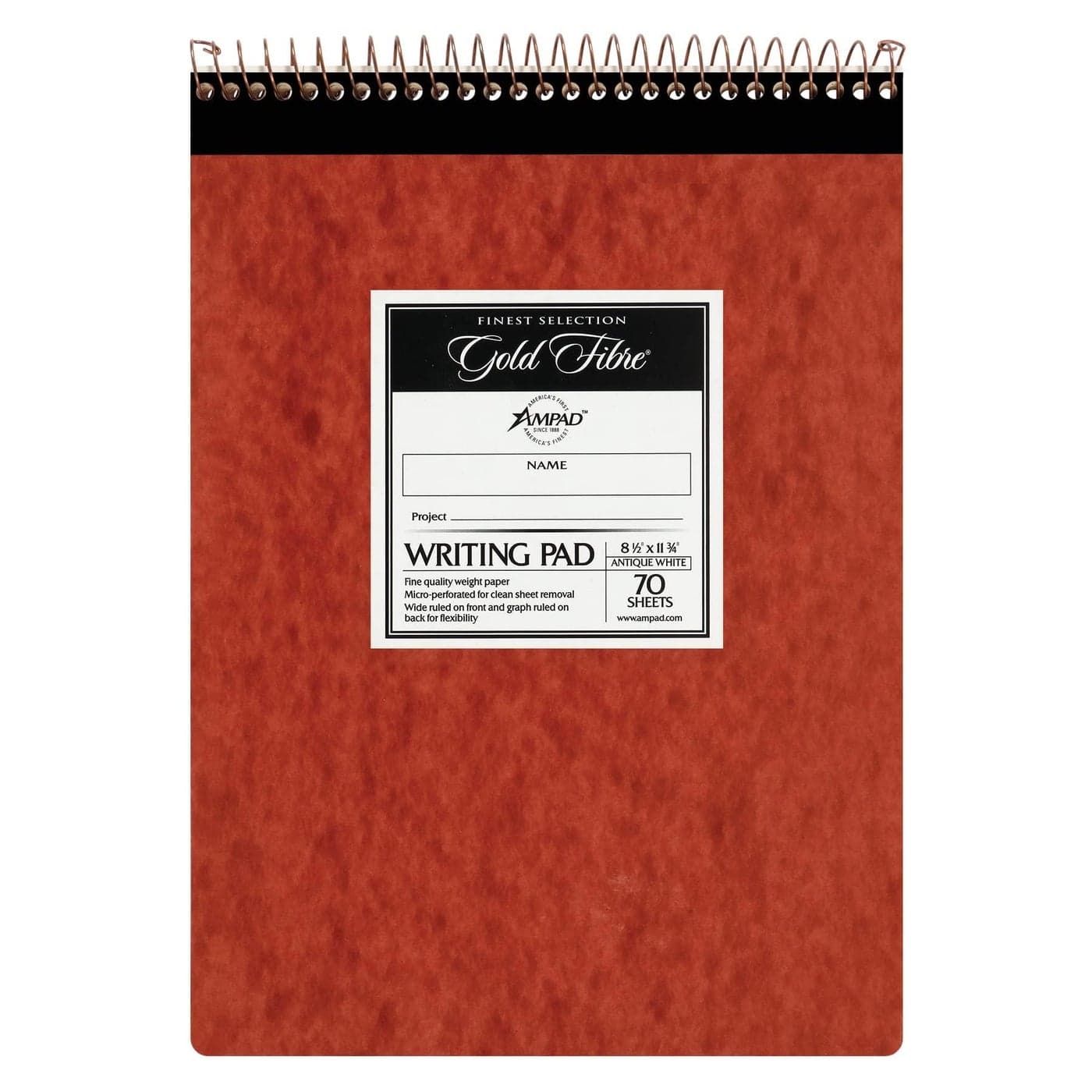 Ampad Gold Fibre Retro Pad Wide Rule 812 x 1134 White 70SheetsPad 20008R