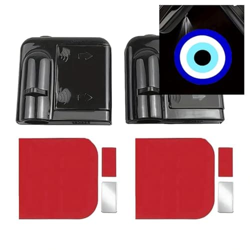 2PCS Car Door Lights,Evil Eye Door Lights Logo Projector LED Shadow Welcome Lamp,Blue Eyes Car Accessories Evil Eye Gifts for Women Men,Suitable for All Vehicles Motorcycle Bike