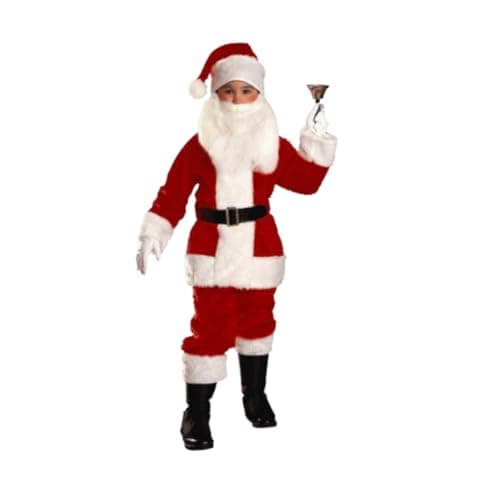Wanna Party Santa Costume for Kids- Santa Claus Costume Set Including Shirt Pant Cap and Bag for Boys& Girls Age 5-7 Years