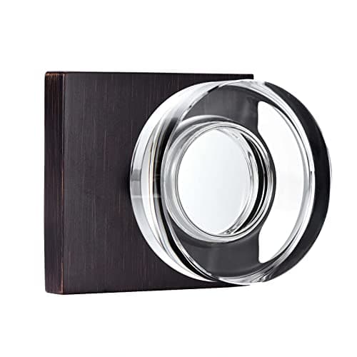 coolnews Crystal Door Knobs Interior, Passage Hall Closet Door Knobs, Oil Rubbed Bronze