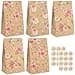 VGOODALL 24 Pack Party Favor Bags 47x31x87 Inch Small Gift Bags with Stickers Floral Party Favor Treat for Birthday Baby Shower Wedding Gift Packaging Supplies