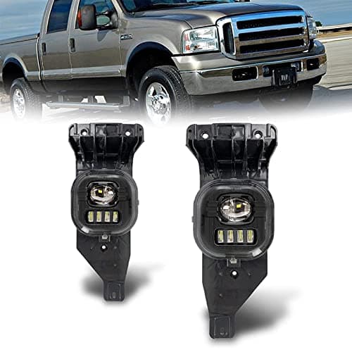 LED Fog Lights for 2005 2006 2007 Ford F250 F350 F450 F550 Super Duty and 2005 Excursion, 1 Pair Front Bumper Driving Fog Lamps (LED Version)