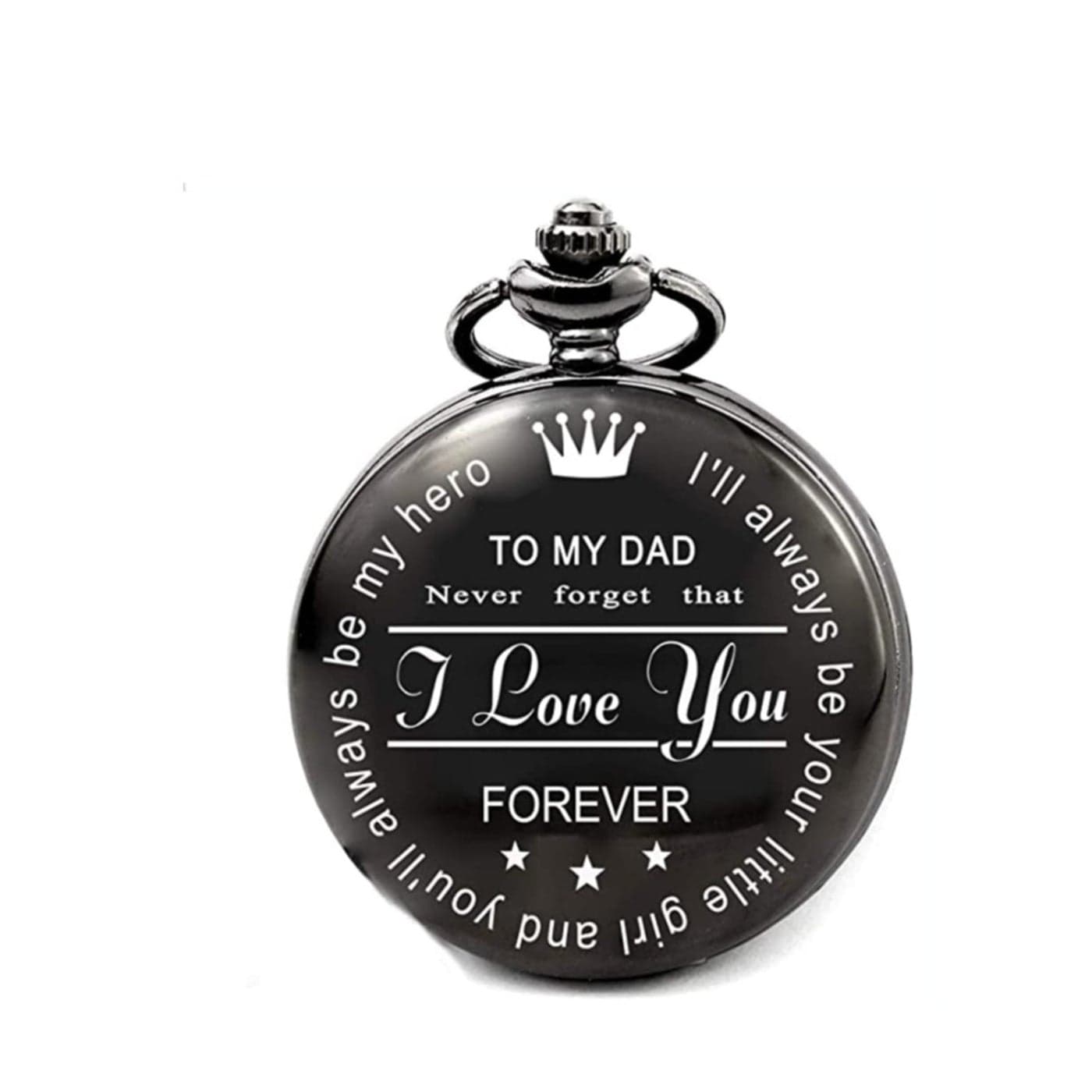 Pocket Watch, 1pc Pocket Watch, Best Wedding Gift Ideas, Birthday Father's Day Gift Watches, Black Watch Best Gift Carved Pendant Quartz Pocket Watch