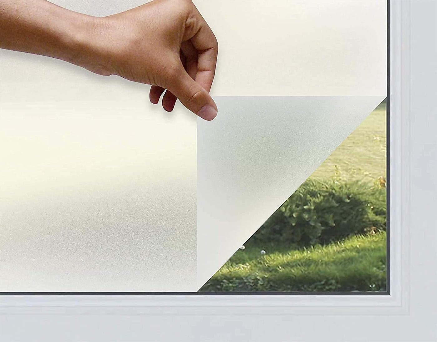 SUNBIRD Vinyl Frosted Window Self Adhesive Privacy Glass Film for Office Glass Partition/Glass Door/Bathroom - (24 X 48 Inch, Frost Colour)