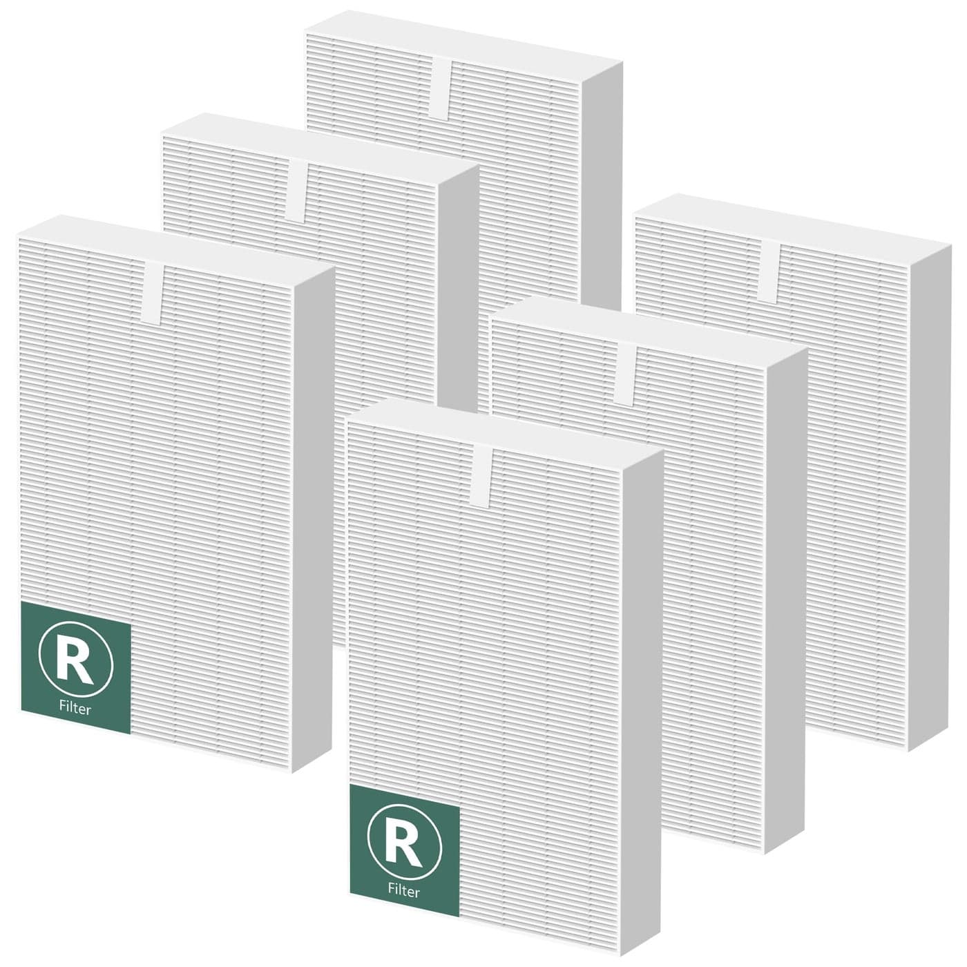 HPA300 HEPA Air Purifier Filter R Replacement for Honeywell Air Purifier HPA 100200300 and 5000 Series 6 Pack True HEPA Filter Compatible with Honeywell R Filter HRFR3 HRFR2 HRFR1