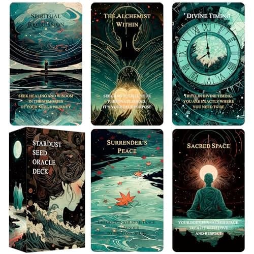 Jrskvaro Seeds of Stardust Oracle Deck Cosmic Oracle Cards for Intuition 80 Tarot Cards for Divine Guidance and Higher Self Messages