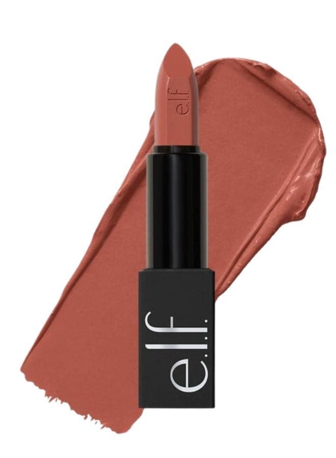 e.l.f. O Face Satin Lipstick – Standing Ovation | Richly Pigmented Hydrating Satin Finish Lipstick with Squalane, Jojoba Esters & Marula Oil – 3.8 g