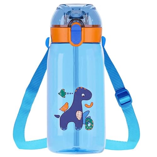FunBlast Water Bottle for kids, 550 ML -Cute Design Water Bottle with Sipper, Sipper bottle for Kids -Anti-leak Kids Cartoon Water Bottles for Children (Dinosaur)