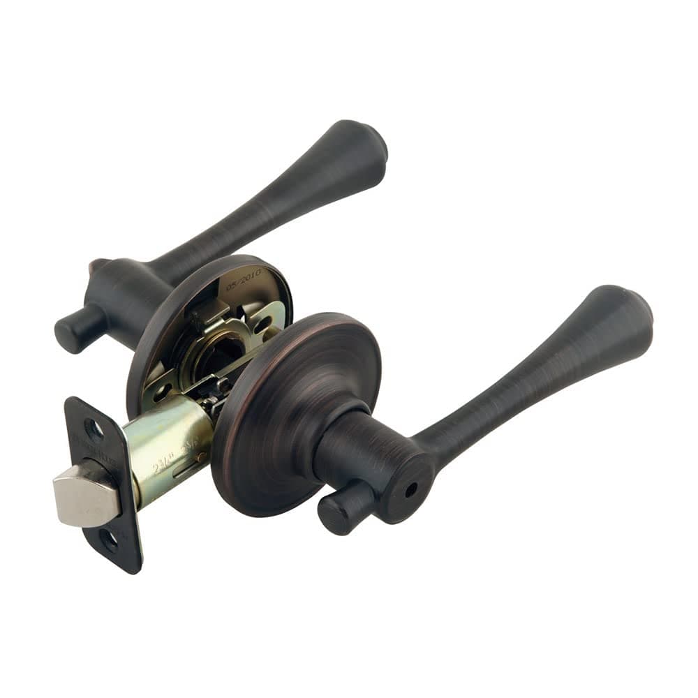 Design House 702431 Ironwood Privacy Bed and Bath Door Lever Brushed Bronze