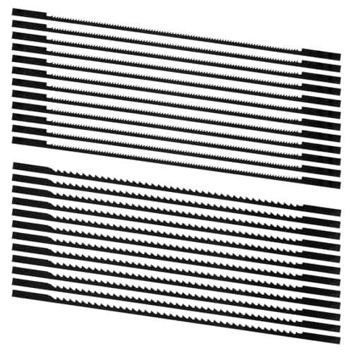 Scroll Saw Blades 5 Inch Plain End Scroll Saw Blade Scroll-Saw Blades for Wood 24 Pack (28TPI, 10TPI)