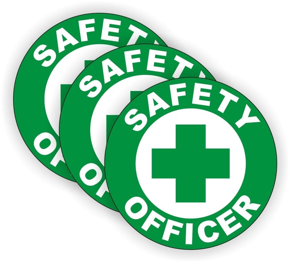 Safety Officer Hard Hat Sticker Helmet Decal Label Lunch Tool Box