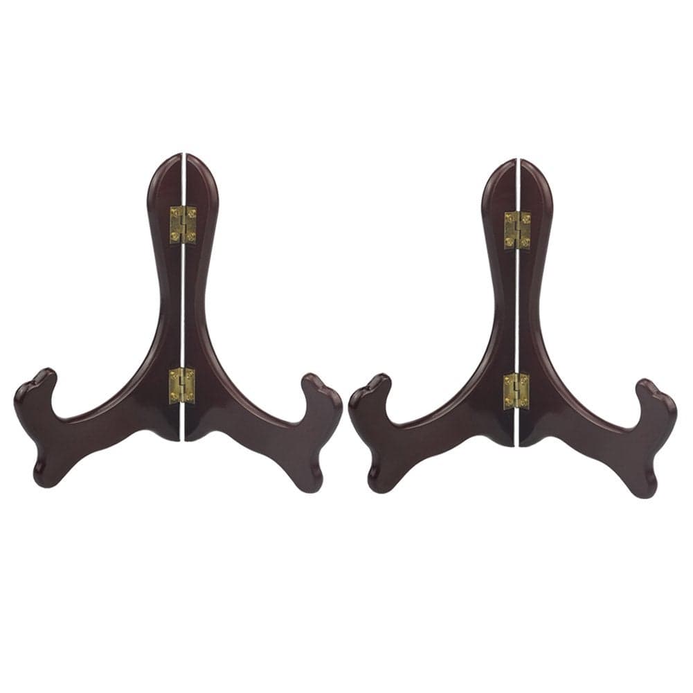 Artliving 6 inch woodlike Easels Plate Stand Holder Display Stands Set of 2