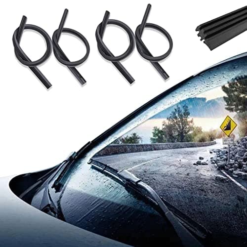 Middrivr 4PCS Wiper Blade Refill 26 inch DIY Adjustable Universal Replacement Wiper Blade Refill Replacement for Front and Rear Windshield Wiper Baldes Rubber Strip Car Accessoreis for Most Cars
