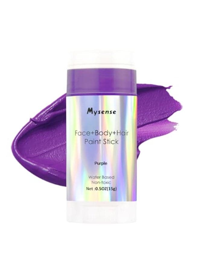 Mysense Purple Face Body Hair Paint StickWater Based Washable Temporary Hair ColorNontoxic Cream Body Paint for Adults and Children Halloween Costume Ursula Sea Witch Amethyst Cosplay Makeup05oz