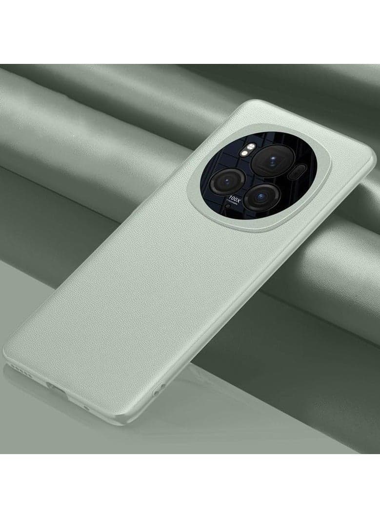 Compatible with Honor Magic 6 Pro Case Luxury PU Leather Back Cover For Magic 6 Pro 5G Camera Protection Shell Silicone Shockproof Bumper