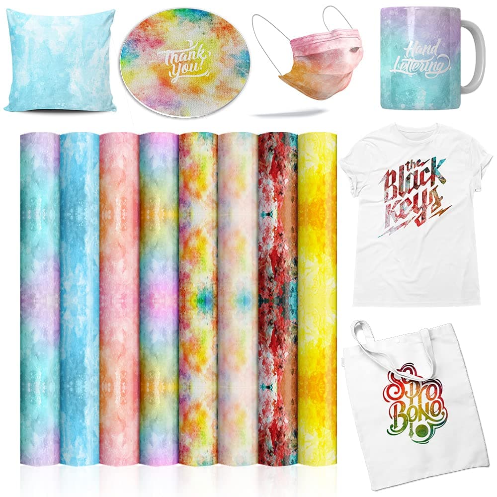 Transfer SheetsWatercolor Sublimation Paper Transfer Paper for DIY Key chain TShirts Cup Coasters Mug8pcsSet 12x12