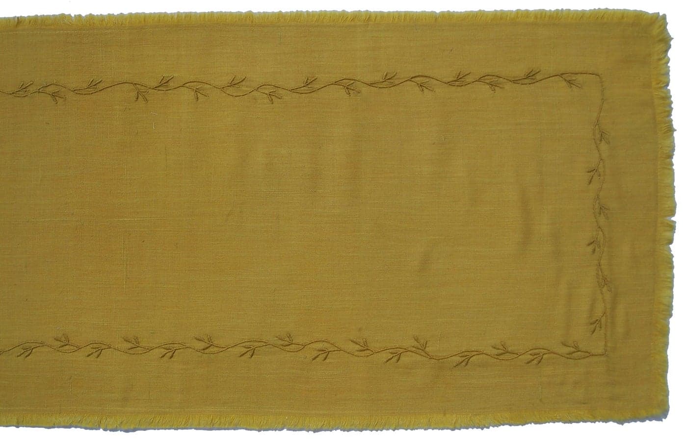 Gitika Goyal Home Khadi Chikanwork 35-Inch Runner Bobble Design