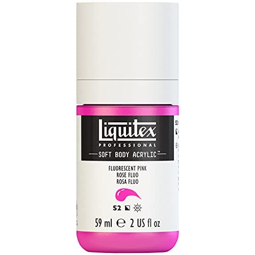 Liquitex Professional Soft Body Acrylic Paint, 59ml (2-oz) Bottle, Fluorescent Pink