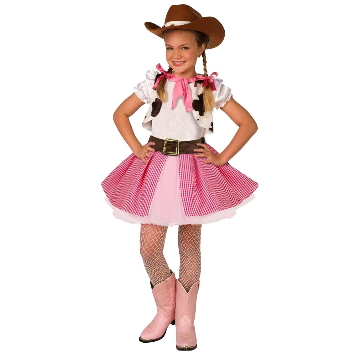Morph Pink Cowgirl Costume for Girls Cowgirl Halloween Outfit Western Dress Up Fun Cow girl Attire for Kids Large