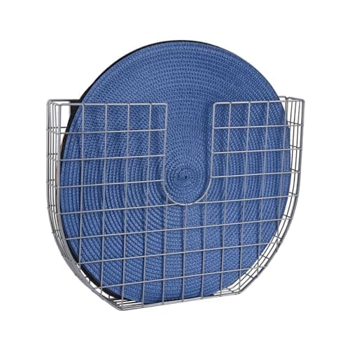 YeeBeny Round placemat Holder Placemat Holder Placemat Pocket Wall File Steel Kitchen Organizer for Napkin Pad Storage Drainable1574x196x1181inches