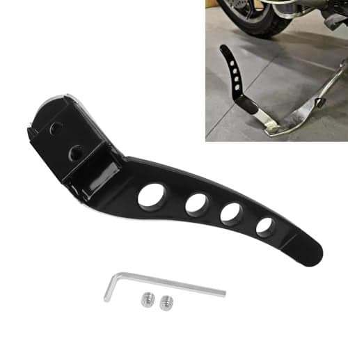 LOOBOR Motorcycle Side Kickstand Extension Jiffy Stand Extension Replacement For Harley Touring Road King Street Glide Road Glide FLHR FLTRU 19912022black