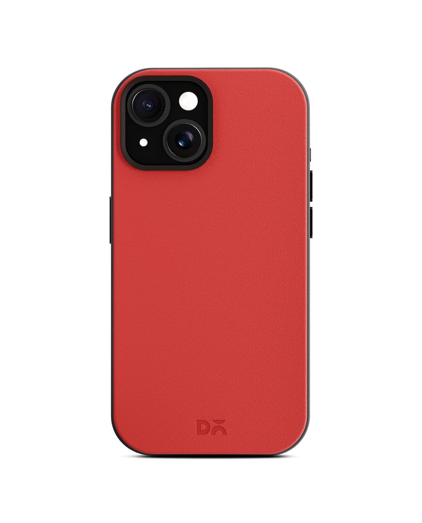DailyObjects Leatherite Case for iPhone 15 Compatible with Mag-Safe Wireless Charging | Crimson-Grey Hybrid Magnetic Back Cover