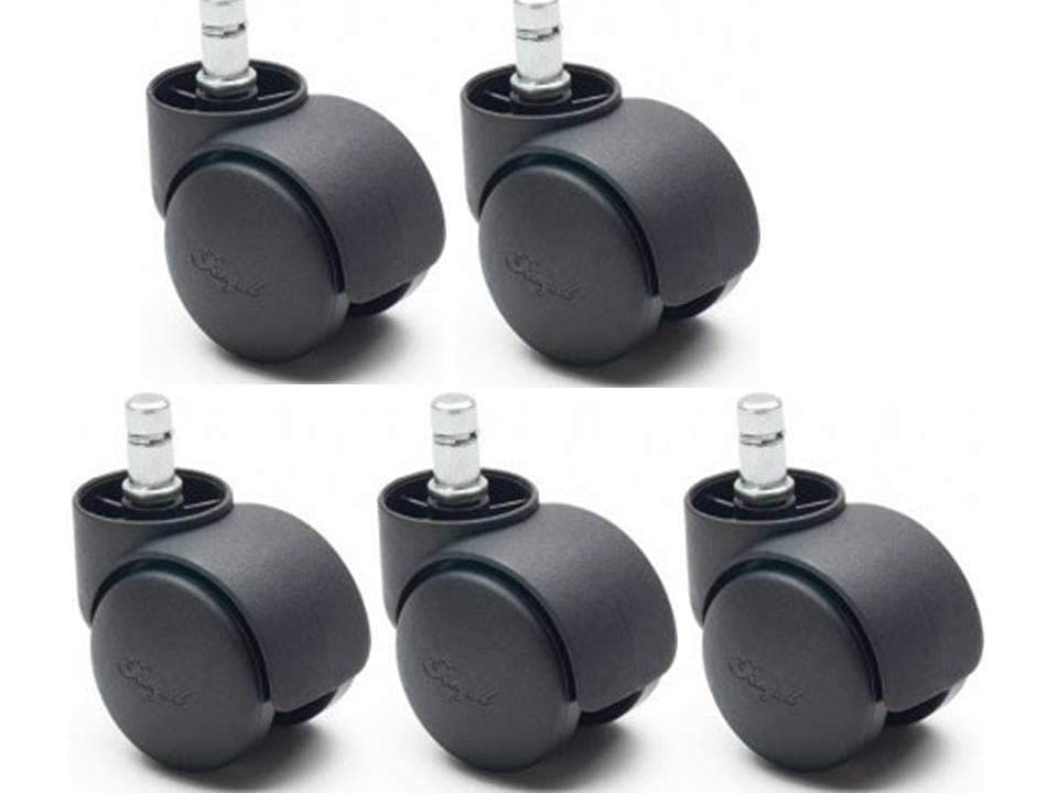 REGAL Office Chair Wheels 2 Inch Chair Wheels 5PCS Wheels for Office Chair Caster Wheels Replacement Floor Protecting Smooth Rolling Heavy Duty Universal Fit Standard Size