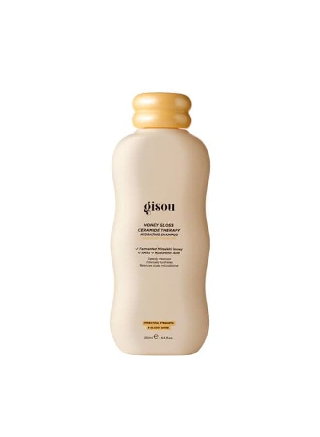 Gisou Honey Gloss Ceramide Therapy Hydrating Shampoo Deeply Cleanses Restores Moisture Ceramides AHAs Wildflower Honey Scent