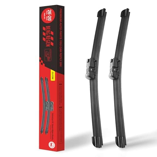 BERG REGEN® 26"+20" Silicone Windshield Wiper Blades Replacement for Volvo XC60 2017-2010 S60 18-11 XC70 16-08 S40 08-11 S80 18-11 C30 13-11 OEM Quality All Weather Wiper Blades-Top Lock (Set of 2)