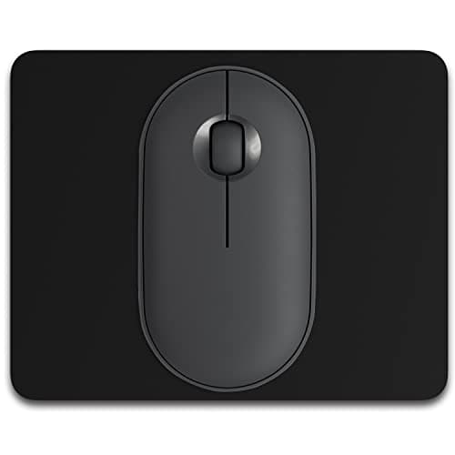 Dapesuom Small Mouse Pad, 5 x 6 Inch Thick Rubber Premium-Textured Non-Slip Portable & Washable Mini Mouse Mat for Women Men Wireless Laptops Keyboard Tray Gaming Work Computer Travel, Jet Black
