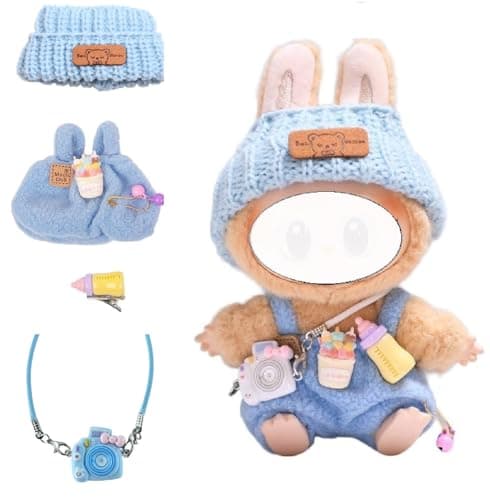 Clothes for LABUBU 17cm Doll NO DollOutfit for LABUBUDress and Hairpin Set for LABUBU Dress UpAccessories for LABUBU