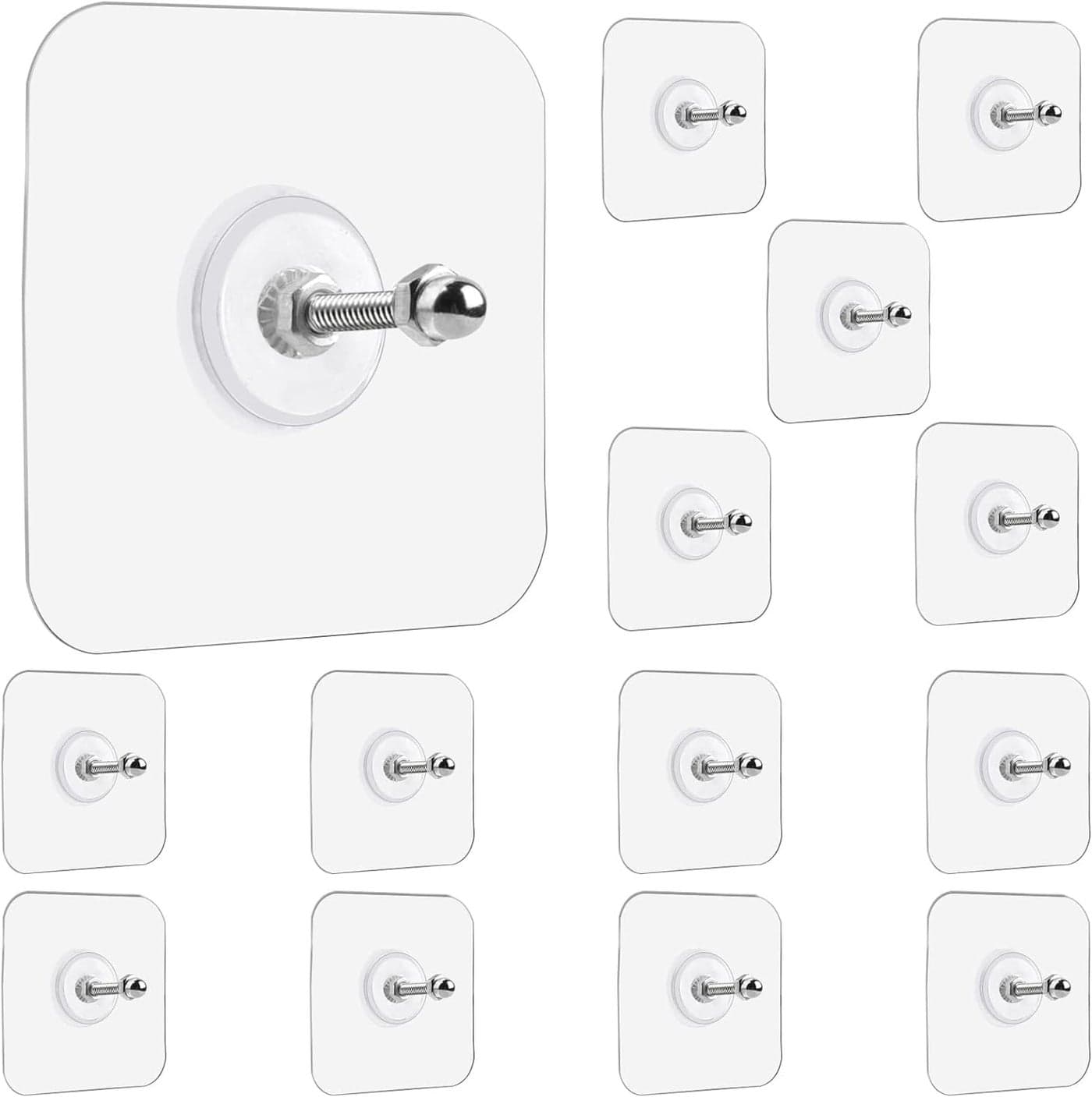 VOOY Photo Frame Hooks for Wall Without Drilling, 25 Pack Self Adhesive Hooks for Wall Heavy Duty Strong Nail Free for Hanging (25, Nail Hook)