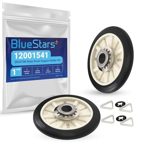 BlueStars 349241T Dryer Rear Drum Support Roller Kit - Compatible with Kenmore Whirlpool Estate Roper Dryers - Replaces PS347627 AP3098345 337089 3389901 3397588 WED4815EW1 NED4655EW1 WED4800XQ1