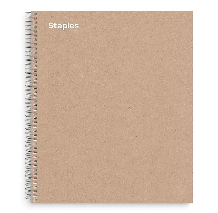 Sustainable Earth by Staples 3Subject Notebook 85 X 11 College Ruled 150 Sheets Brown Hardcover June 4 2020