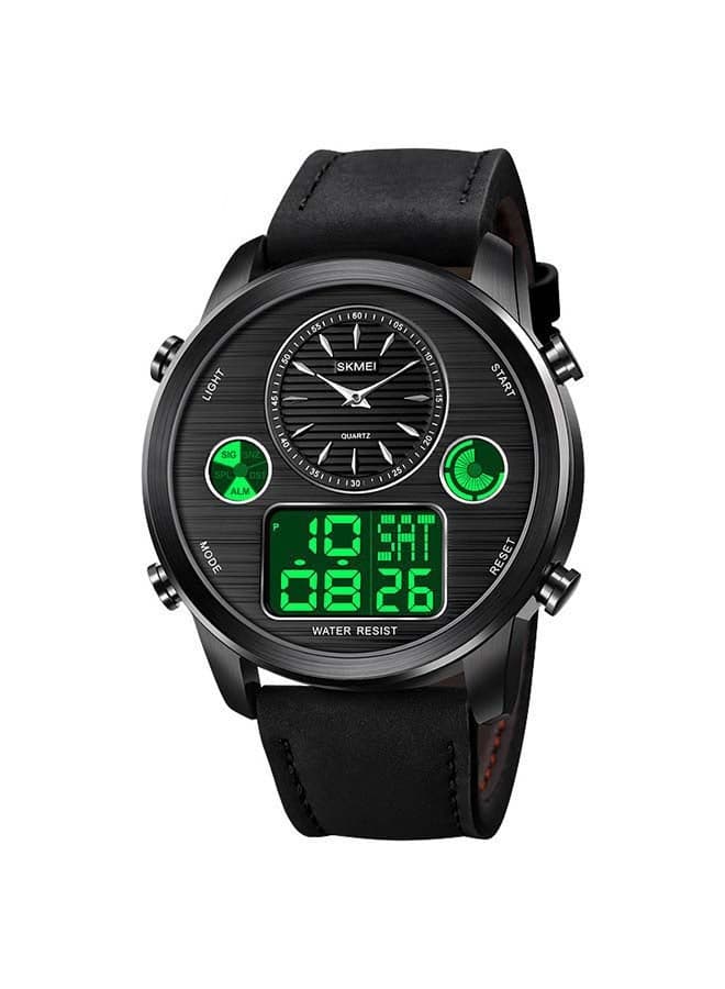 Men's 1653 Time Sport Analog Digital Leather Watch