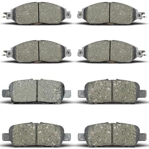 ALADICHE Front Rear Brake Pads Compatible with 2013-2017 Nissan Pathfinder,for 2014-2017 Infiniti QX60,for 2013 Infiniti JX35 (D1415 D1649)
