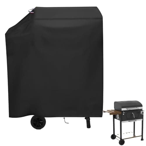 Agustone Grill Cover for Royal-Gourme-t CD1824M 24-Inch Charcoal Grill, Outdoor Waterproof Cover for BBQ Smoker Griddle with Side Table, Expert Covers for 24 Inch Charcoal Grills- 42x25x40 in