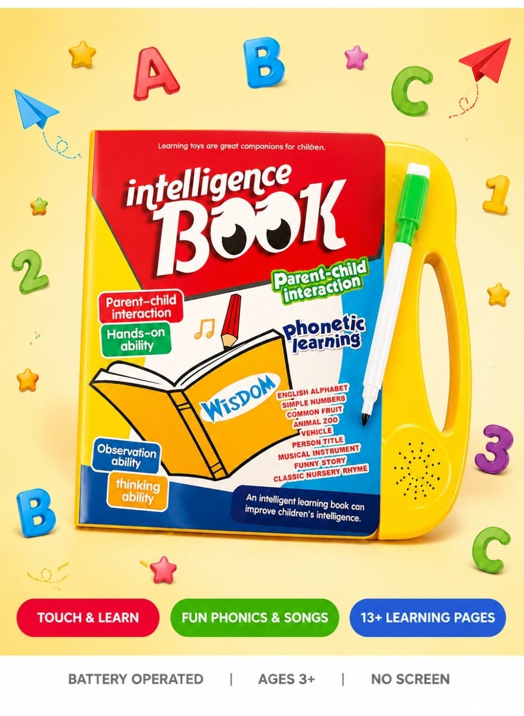 English learning toys for children, interactive English books, early learning devices for children, educational audio toys, English e-books for learning vocabulary and standard pronunciation, and English alphabet pronunciation books suitable for young children. E-books for early English education, e
