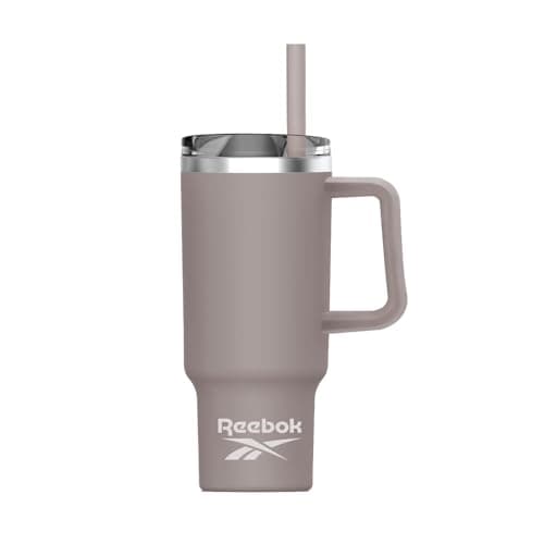 Reebok Stainless Steel Tumbler - 40oz Vacuum Insulated - Leak Proof - Lifestyle Design (Grey)