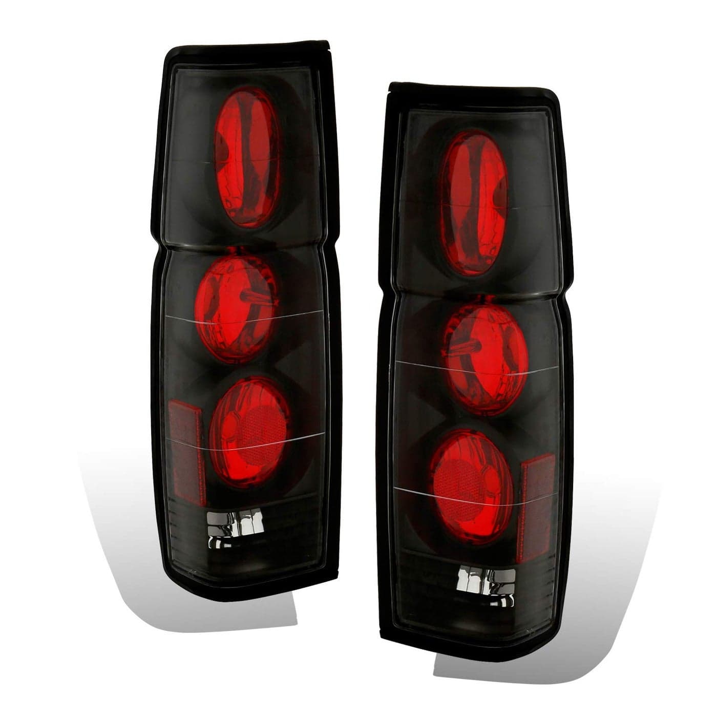 AmeriLite Black Replacement Brake Tail Lights Set For Hardbody D21 Passenger and Driver Side