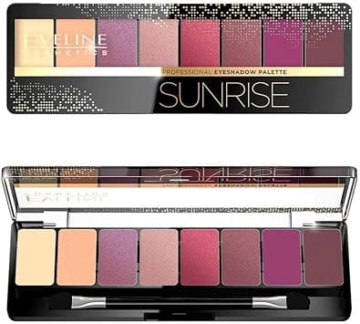 Eveline Cosmetics Eyeshadow Professional Sunrise Eyeshadow Palette 8 Vibrant Shades Longlasting Vegan Formula