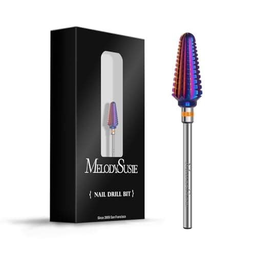 MelodySusie Professional Tornado Nail Drill Bits 332 Carbide Tungsten Multifunction Bits Suitable for Manicure Pedicure Cuticle Gel Polishing Salon Bits Purple Series BitX 2XC