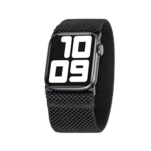 Tefeca Unity Series Elastic Compatible/Replacement Band for Apple Watch/Apple Watch Ultra (Black, Ultra Wide XL fits 7.5-8.0 inch wrist, 49mm/45mm/44mm/42mm)
