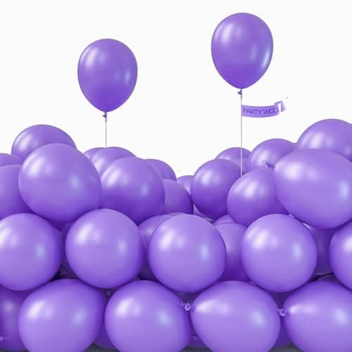 PartyWoo Purple Balloons 100 pcs 5 Inch Purple Latex Balloons for Birthday Baby Shower Anniversary Engagement Wedding Princess Bachelorette Bridal Shower Butterfly Party Decorations PurpleY15