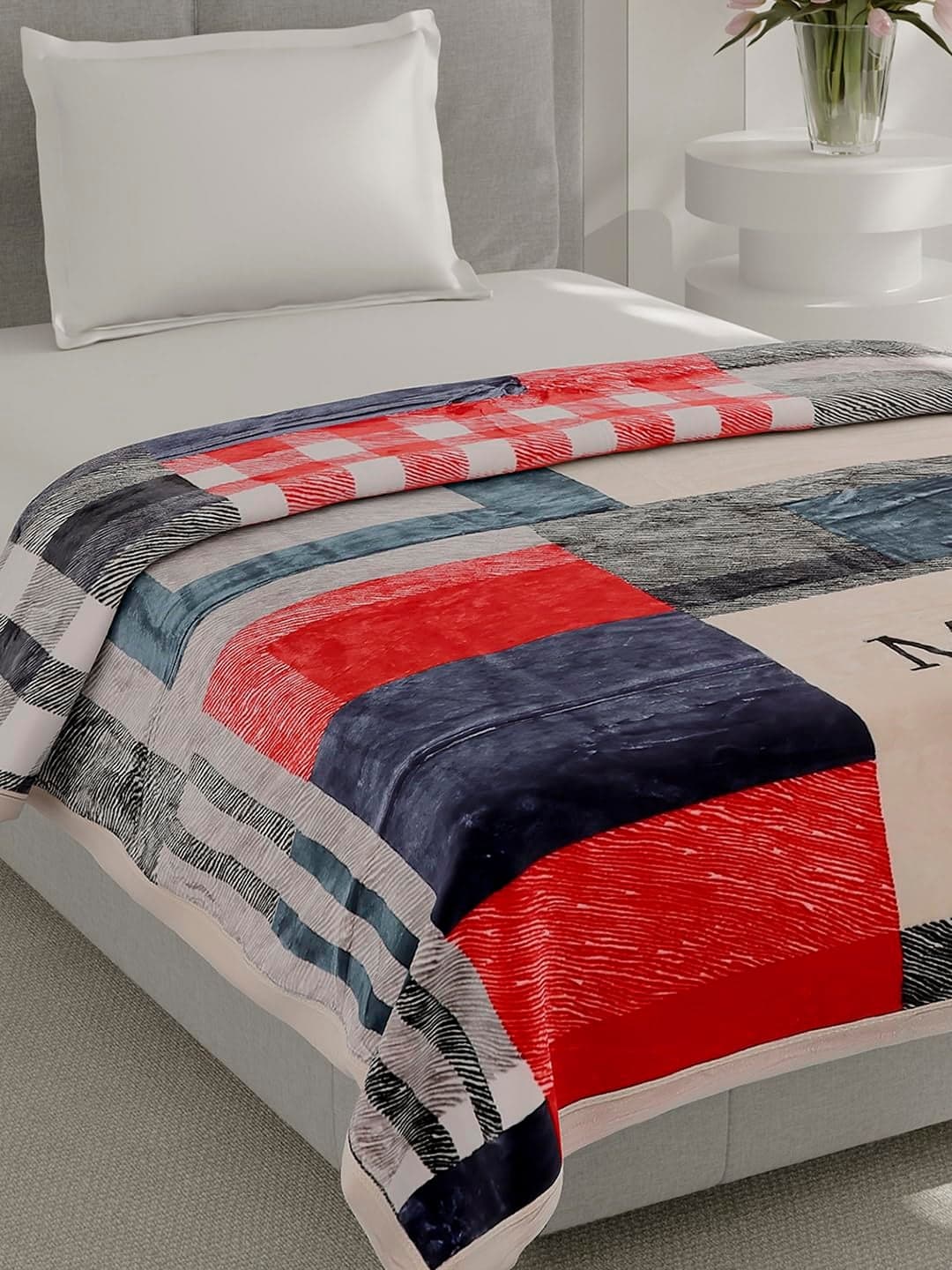 Monte Carlo Single Bed Heavy Winter Blanket Everest Plus 2 Ply 600 GSM | 2.1 KG (220x160 CM), Multi