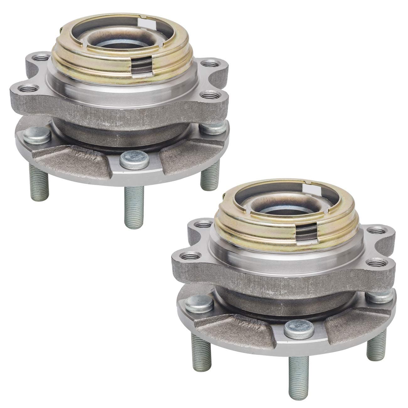 TUCAREST HA590125 x2 for AWD Front Wheel Bearing and Hub Assembly Compatible with infiniti G25 G35 G37 Q40 Q50 Q60 Q70 Q70L QX50 QX70 EX35 FX35 EX37 FX37 FX45 FX50 M35 M37 M45 M56 5 Lug wABS