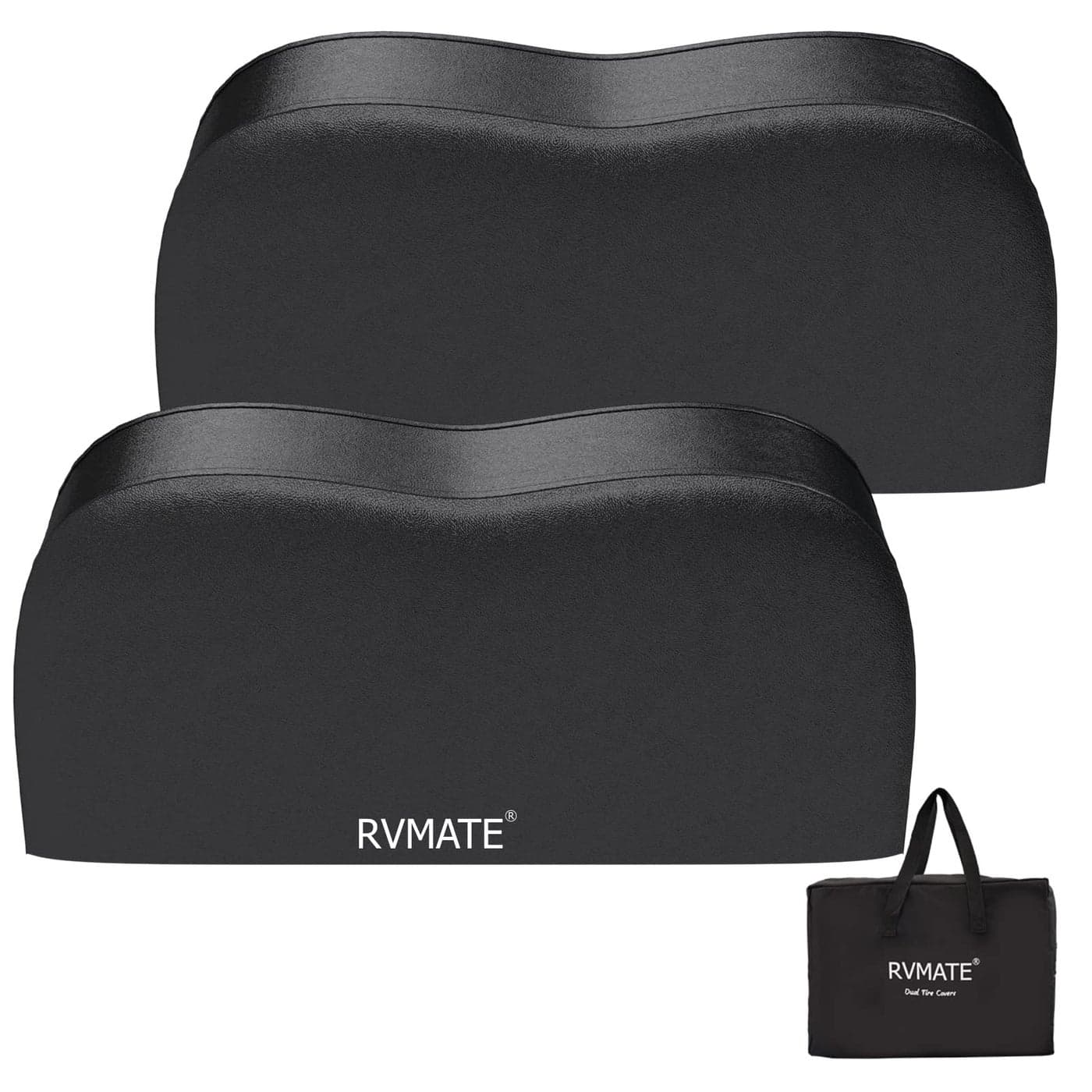 RVMATE RV Tire Covers Dual Axle Wheel Cover 2 Pack Fits 2730 Diameter Tires Waterproof AntiUV Black Dual Tire Covers RV Accessories for TruckTrailer