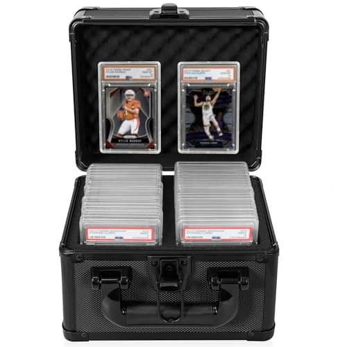 OUUTMEE Graded Card Case Aluminum Alloy Graded Card Storage Box Compatible with 40 Card Slabs Sports Trading Card Case Fits PSA CSG BGS